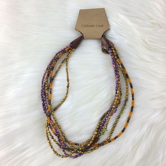 Nwt Coldwater Creek Desert Harmony Multi Strand Genuine Necklace - Picture 1 of 7